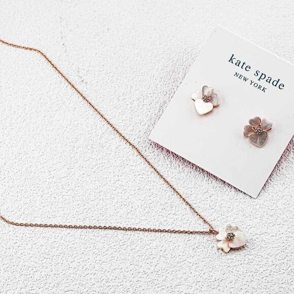 Kate Spade Flower Earring and Necklace Set - Picture 1 of 5